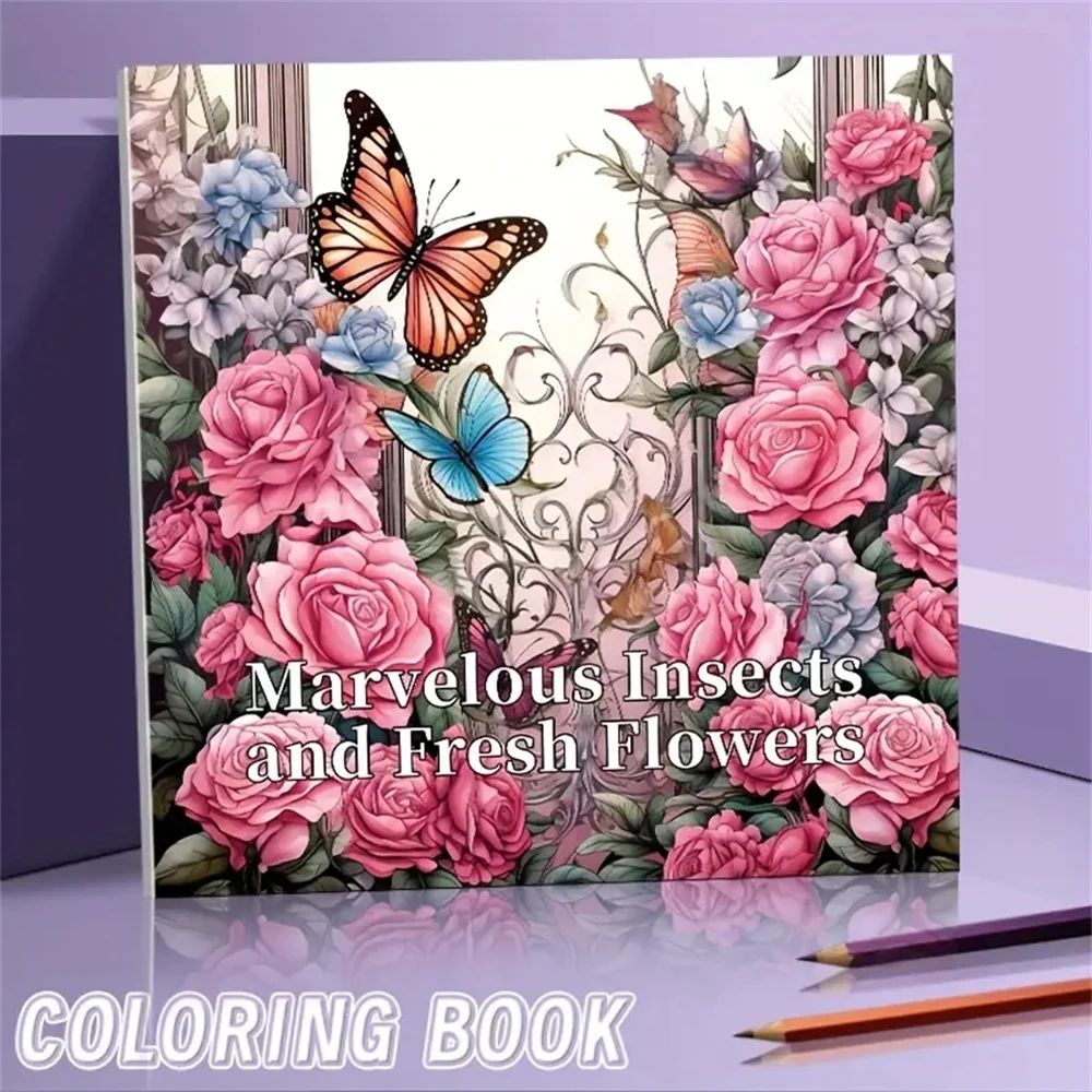 

1pc Art Coloring Book 22 Page Coloring Books Gift For Birthday Party Relieve Stress Kill Time Graffiti Painting Drawing Art Book