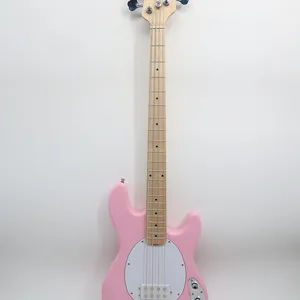 Electric Bass in Mahogany, Humbucker pickup, high quality, 4 string bass, 22 frets 10 Main Low Electric Sales - №1