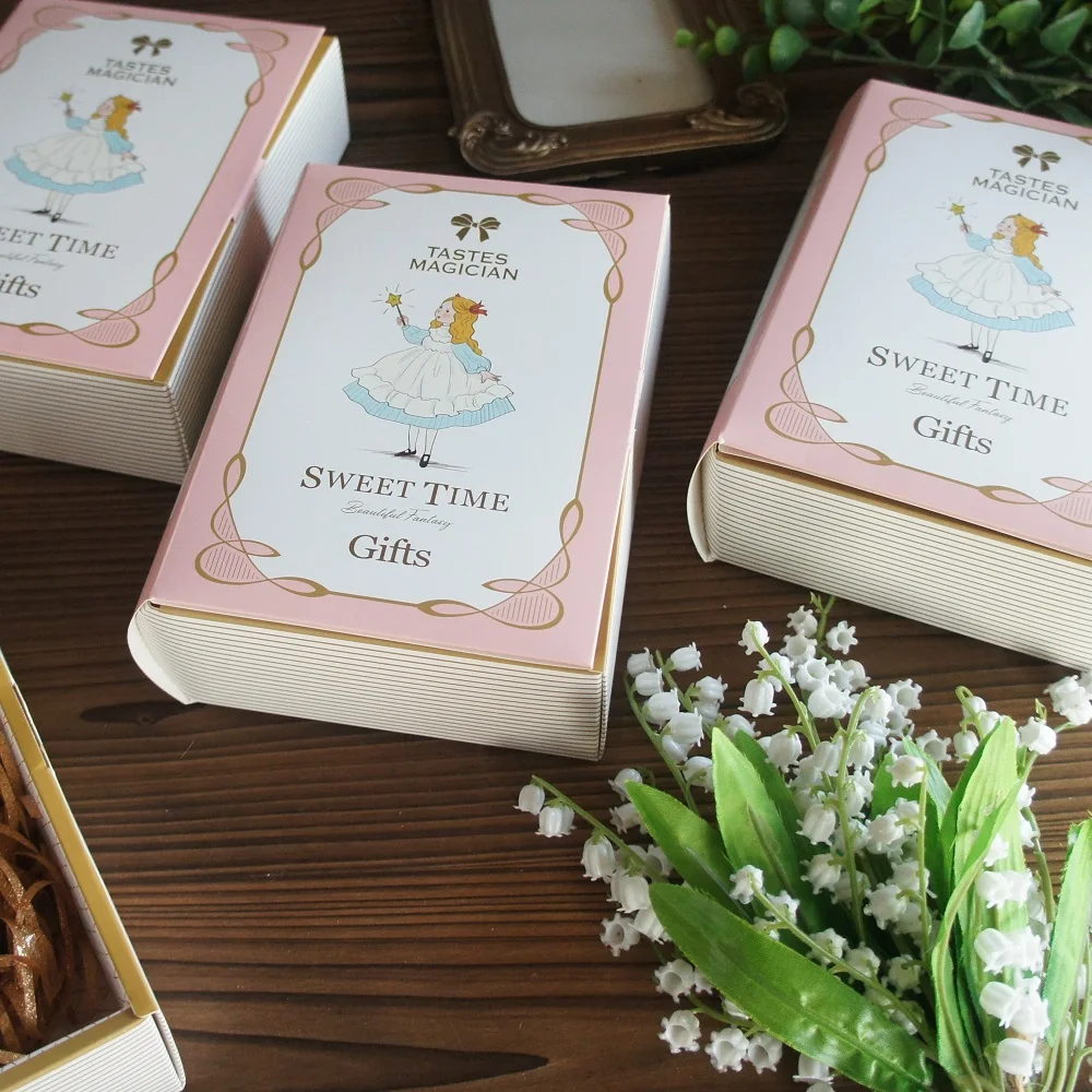 Fairy Tale Books Design 5pcs Paper Box As Chocolate Cookie Candy Handmade Wedding Birthday Party Gifts Packaging