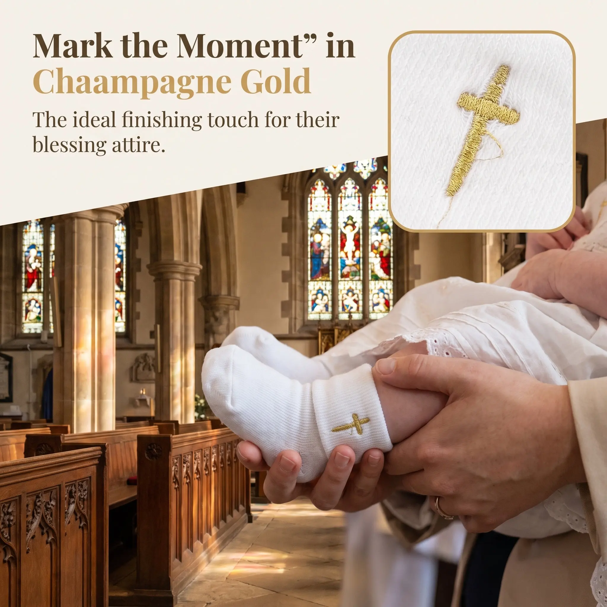 1 Pair Baby Sacrament Socks Turn Cuff Soft Cotton Anti Slip Infant Baptism Footwear Newborn Ceremony Socks Infant Hosiery