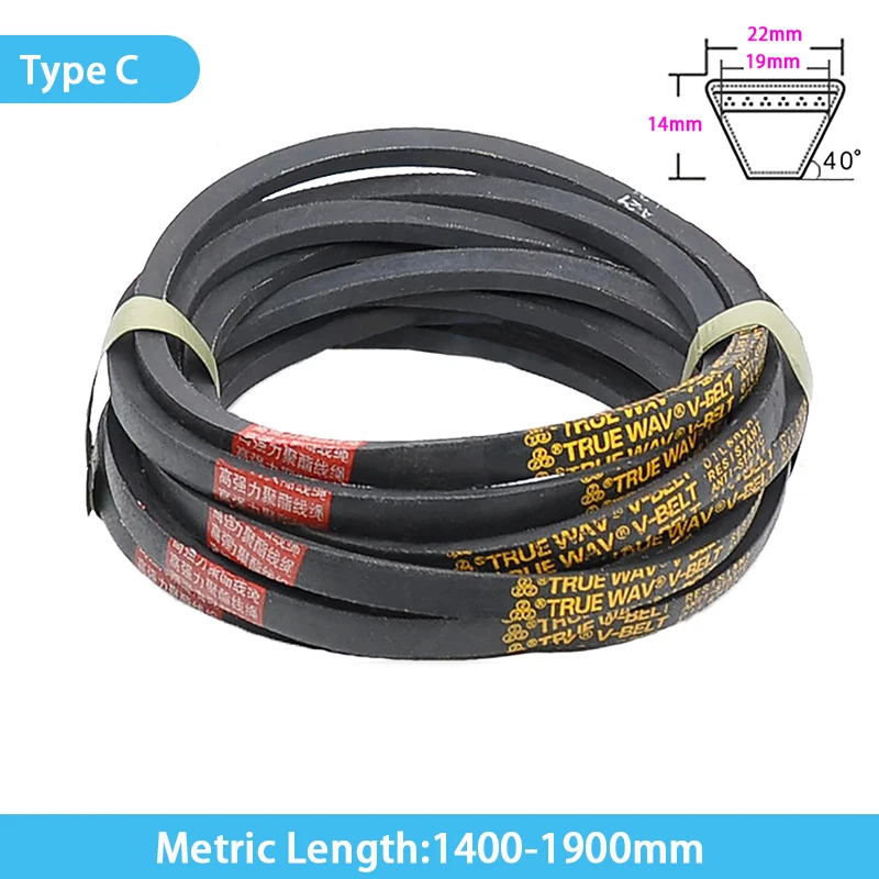 

Type C Rubber V-belt Triangle Belt Industrial Agricultural Equipment Transmission Belt Metric Length 1400-1900mm