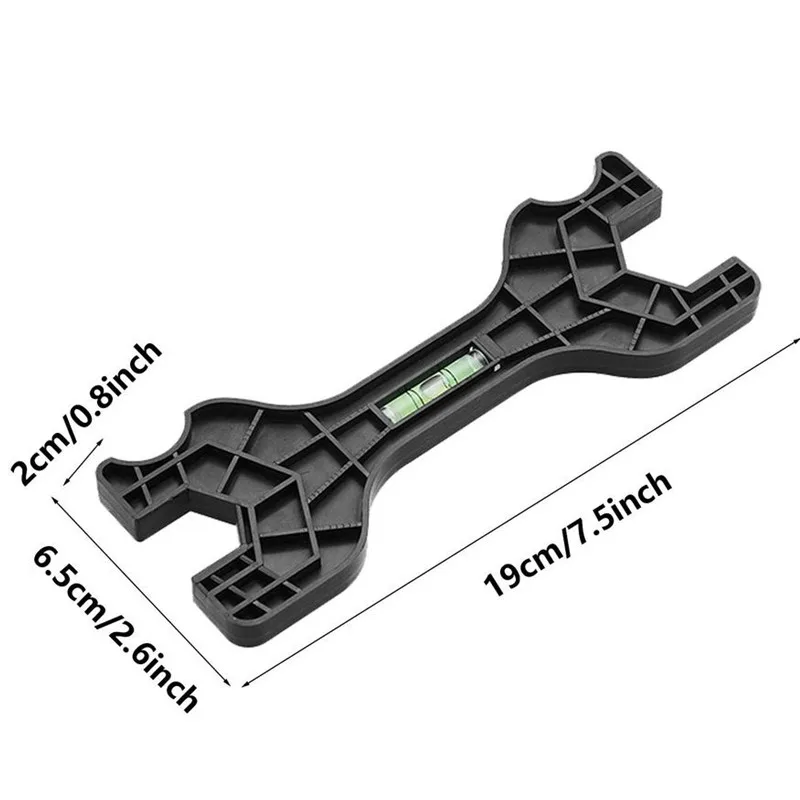 Llave multifuncional de doble cabeza con nivel, llave Manual para grifo, herramientas de reparación de plomería para grifo doméstico, tubería y inodoro