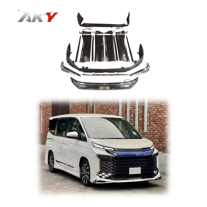 

2025 New val Toy-ota Voxy Aero LED Grille Front Lip Bumper Monalisa New Design Bodykit Upgrade for 2022-