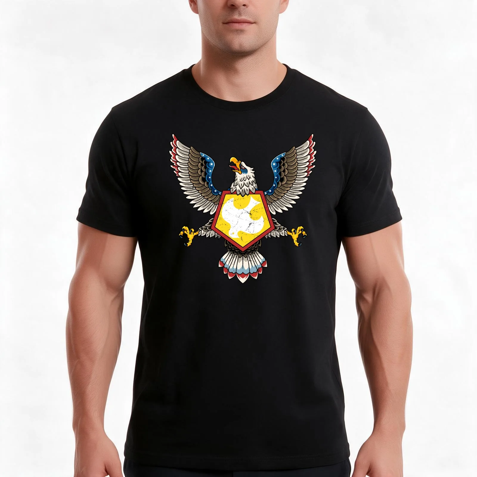 eagly peacemaker bff T-Shirt, Summer Casual Cotton Tee, Oversized Streetwear Tops, Vintage Graphic Print, Loose Fit Short Sleeve