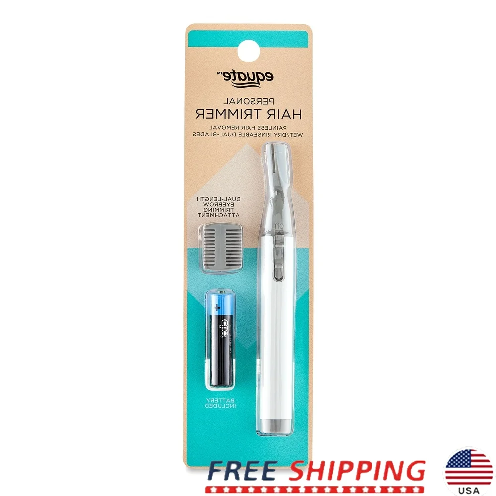 

Электрический триммер для бровей, безболезненное удаление волос, влажная и сухая эпиляция на лице, микролезвие для удаления волос, аккумулятор в комплекте, компактная расческа двойной длины