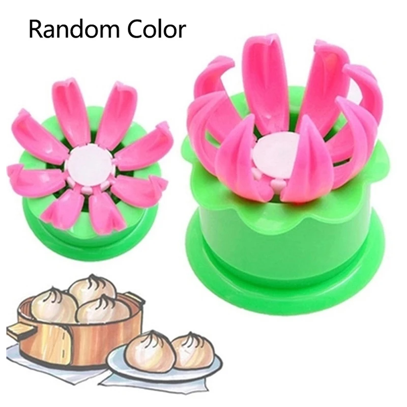 1Pc Random color Chinese Baozi Mold Steamed Stuffed Bun Mold Maker Dim Sum Shaper^..