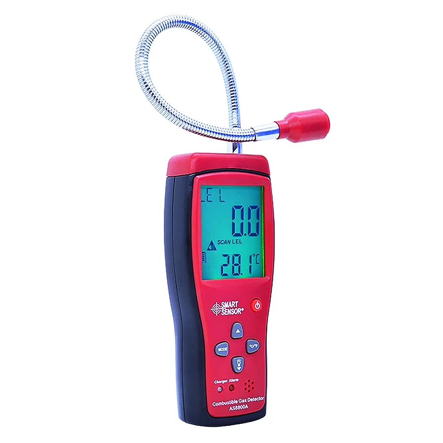 Portable Gas Leak Locator Analyzer Combustion Detector Smart Sensor Natural Gas Leak Locator Analyzer AS8800A