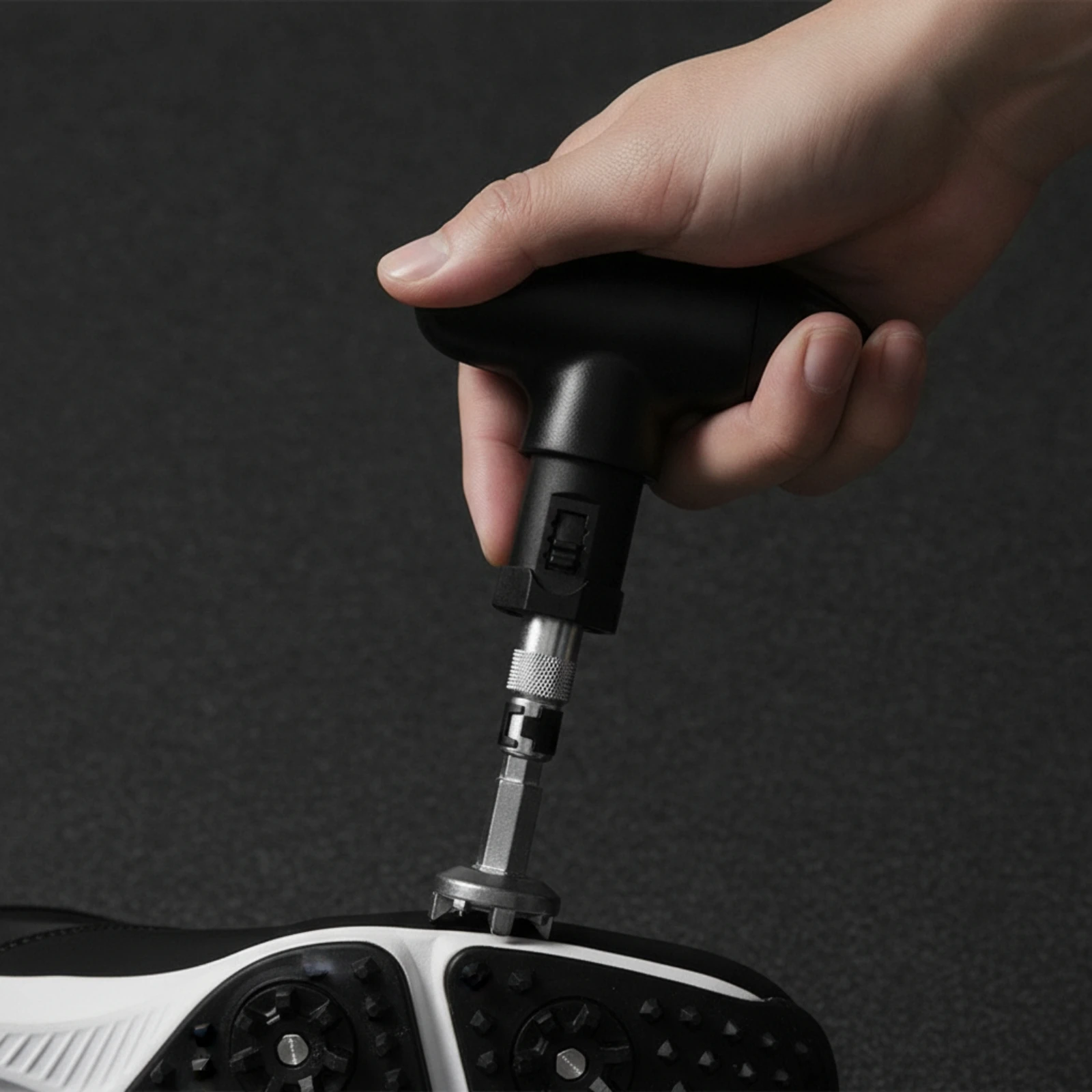 Golf Spike Tool with Pistol Grip Ergonomic Golf Shoe Spike Wrench Cleat Wrench Handheld Portable for Golfers, Locker Room