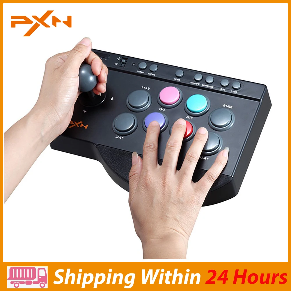 PXN Fighting Joystick PC Street Fighter Controller Arcade Game Fight Stick for PS4/PS3/Switch/Xbox One/Xbox One/Xbox Series X/S