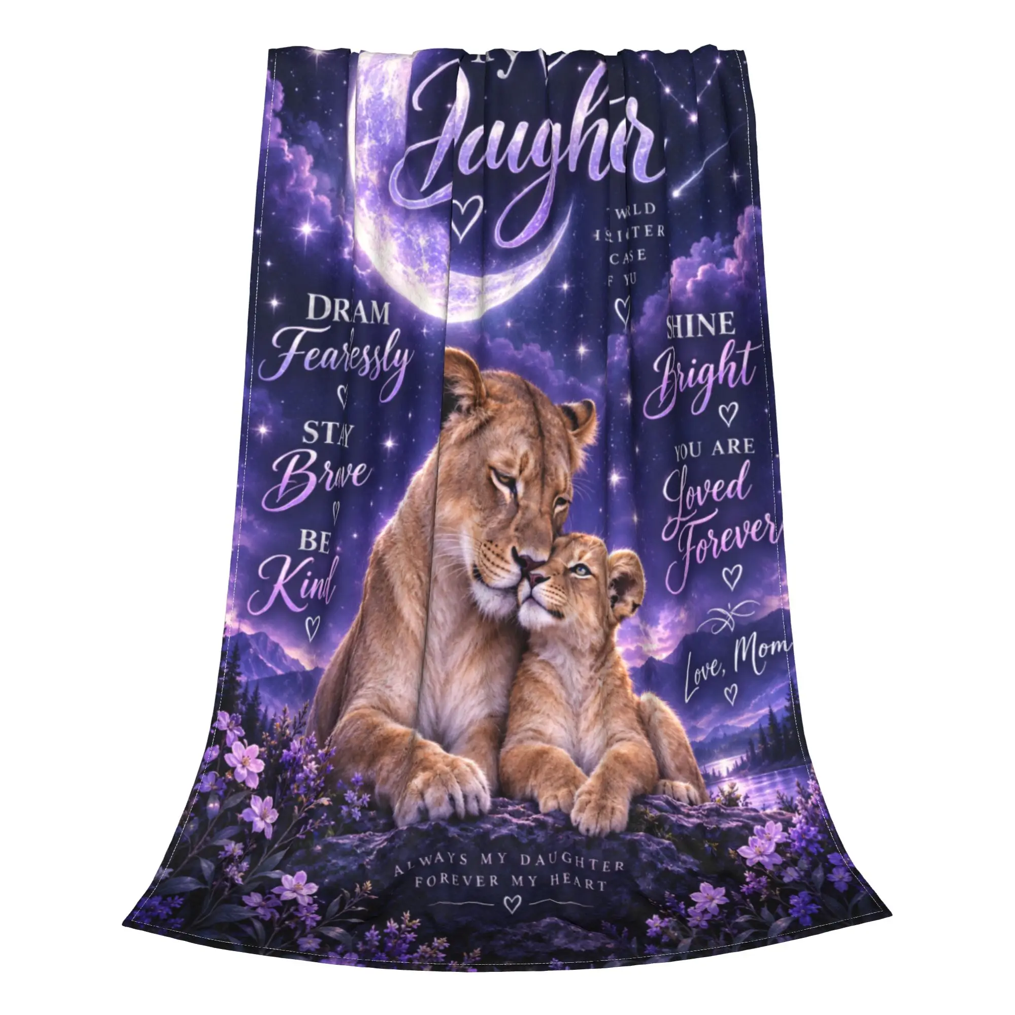 1PC Home Lions before full moon Thanksgiving Gifts Blanket Throw Super Cosy Plush Living Room Sofa