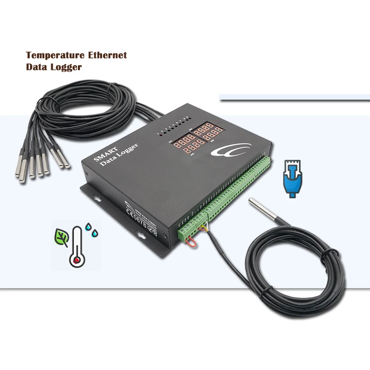 Industriële Multi-gebruik Acht Temperatuurmodule Netwerkdatalogger