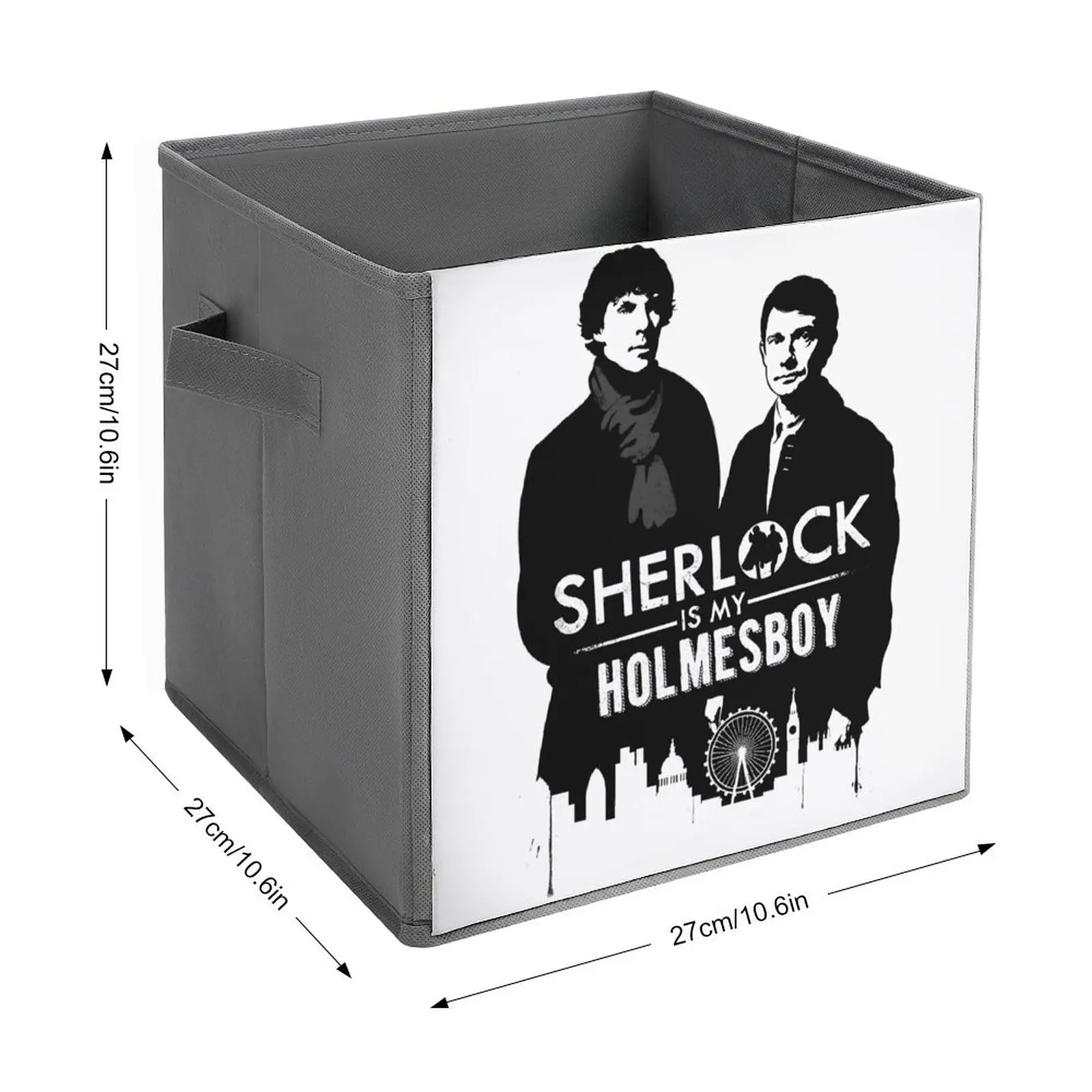 Storage Tank Sherlock Classic for Sale Dust Proof Novelty Folding Storage Box Super Soft Convenient Staying Books Craft Room Sto