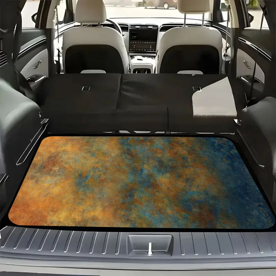1pc High-Quality Printed Car Trunk Mat With Exquisite Unique Design. This Cargo Mat Is Machine Washable And Offers Excellent Pro