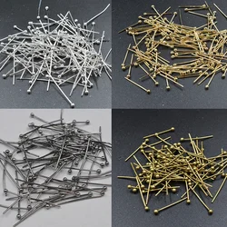 FLTMRH-Banhado a Prata Bola Pins para Fazer Jóias DIY, Pulseira, Colar, Brinco, Acessórios, Comprimento de 18mm, 400PCs