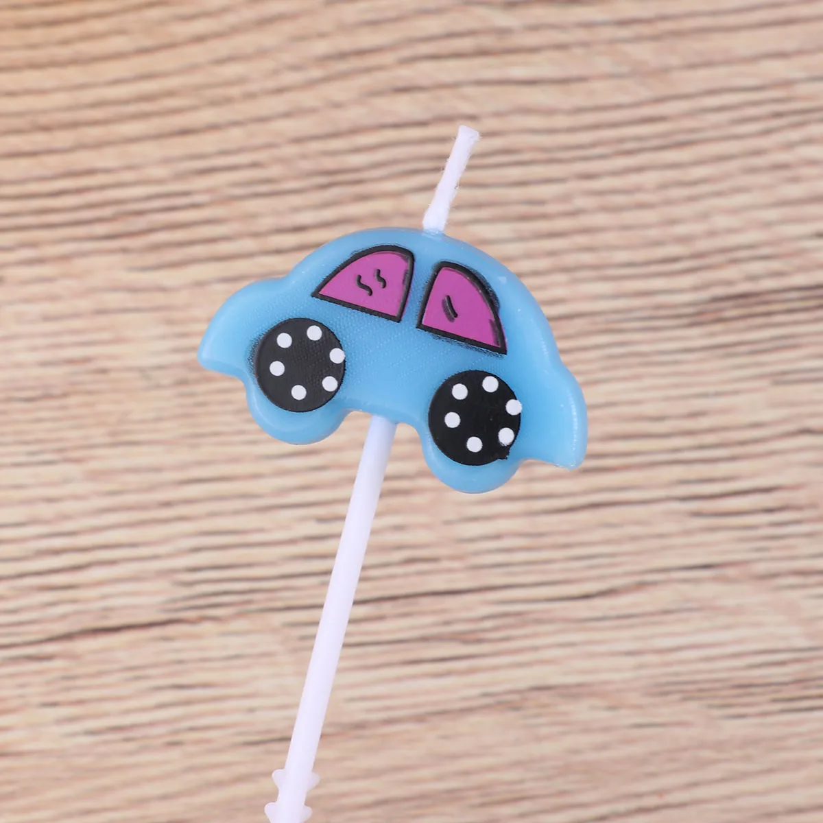 

5 pcs 5 Cartoon Car Cake Flameless Candles Mini Wax Toppers for Kids Birthday Party Supplies Decorations Safe Non Toxic Picks