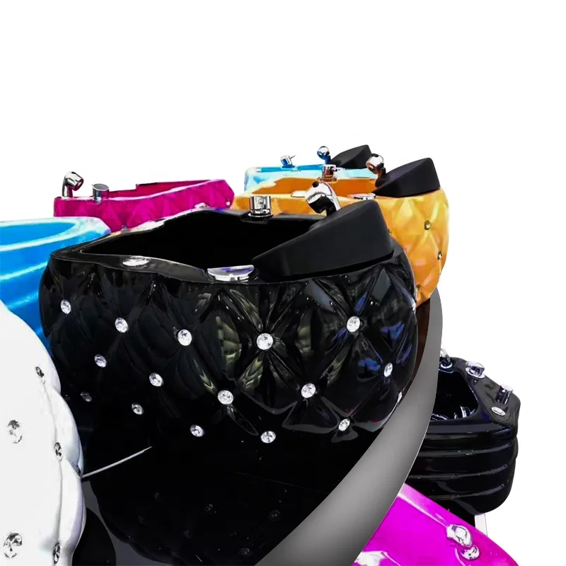 

Мебельное оборудование для салонов с новейшим дизайном, современный роскошный стиль, красочная раковина для спа-салона для ног