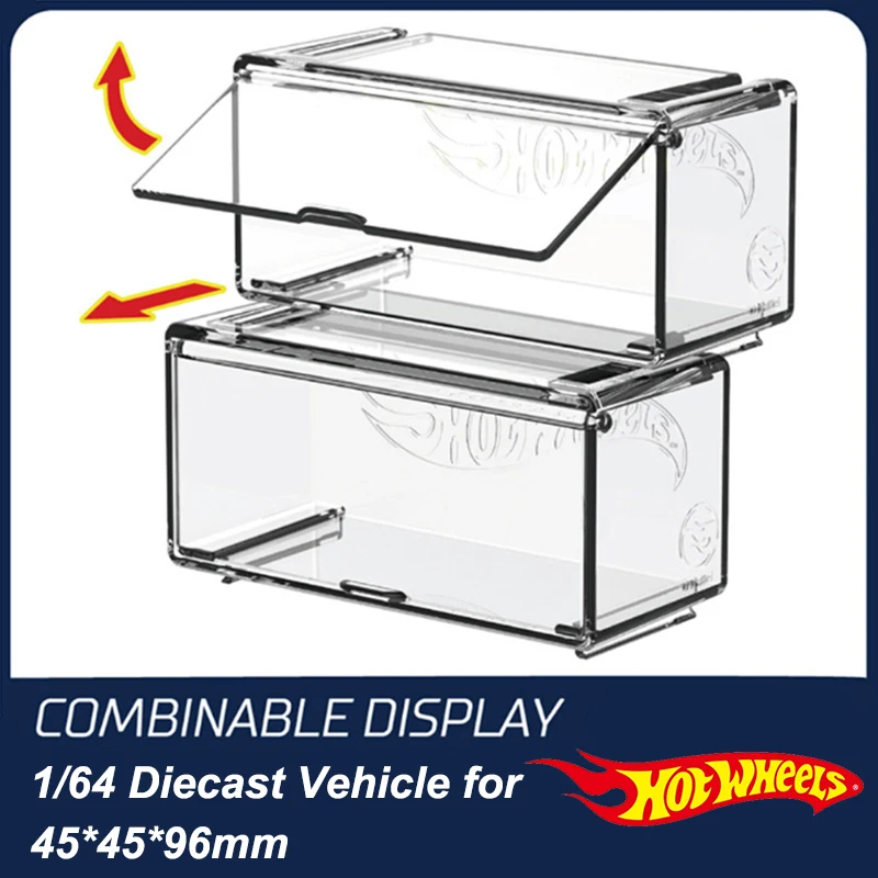 Hot 1/64 Diecast Model Car Display Box Storage Box High-grade with Fasteners Be connected for Hot Wheels MiniGT (Without Car)