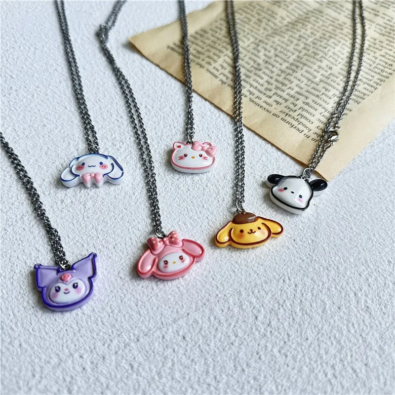 

Sanrio Hello Kitty Cute Ornament Anime Figures Kuromi Cinnamoroll Pochacco My Melody Anime Q Character Decoration Birthday Gifts