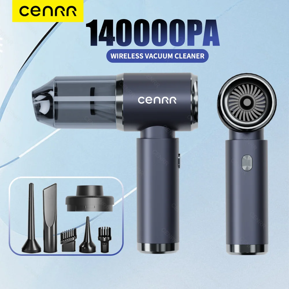 

CENRR 140000PA Car Vacuum Cleaner Mini Portable Powerful Handheld Wireless Cleaner Strong Suction for Blower Home Appliance