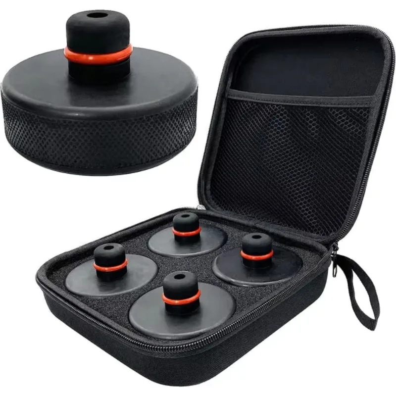 4Pcs Jack Shock Absorbing Pad Hard-wearing Wheel Jack Rubber Mat Car Jack Rubber Support for TESLA Model Y/3/S/X with Box