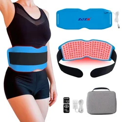 ZJZK Silicone150X660nm 150X850nm 150X940nm LED Red Light Therapy Belt for Pain Relief Red Infrared Light Pad for Weight Loss