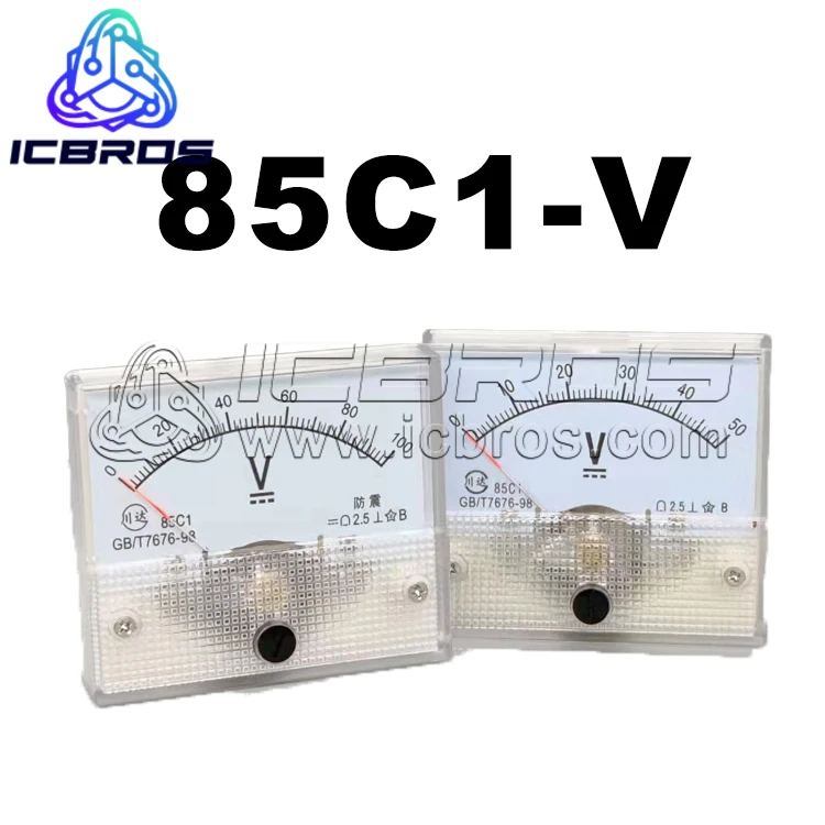 85C1 Pointer Type DC Voltmeter 5V 10V 15V 20V 30V 50V 100V 150V 250V