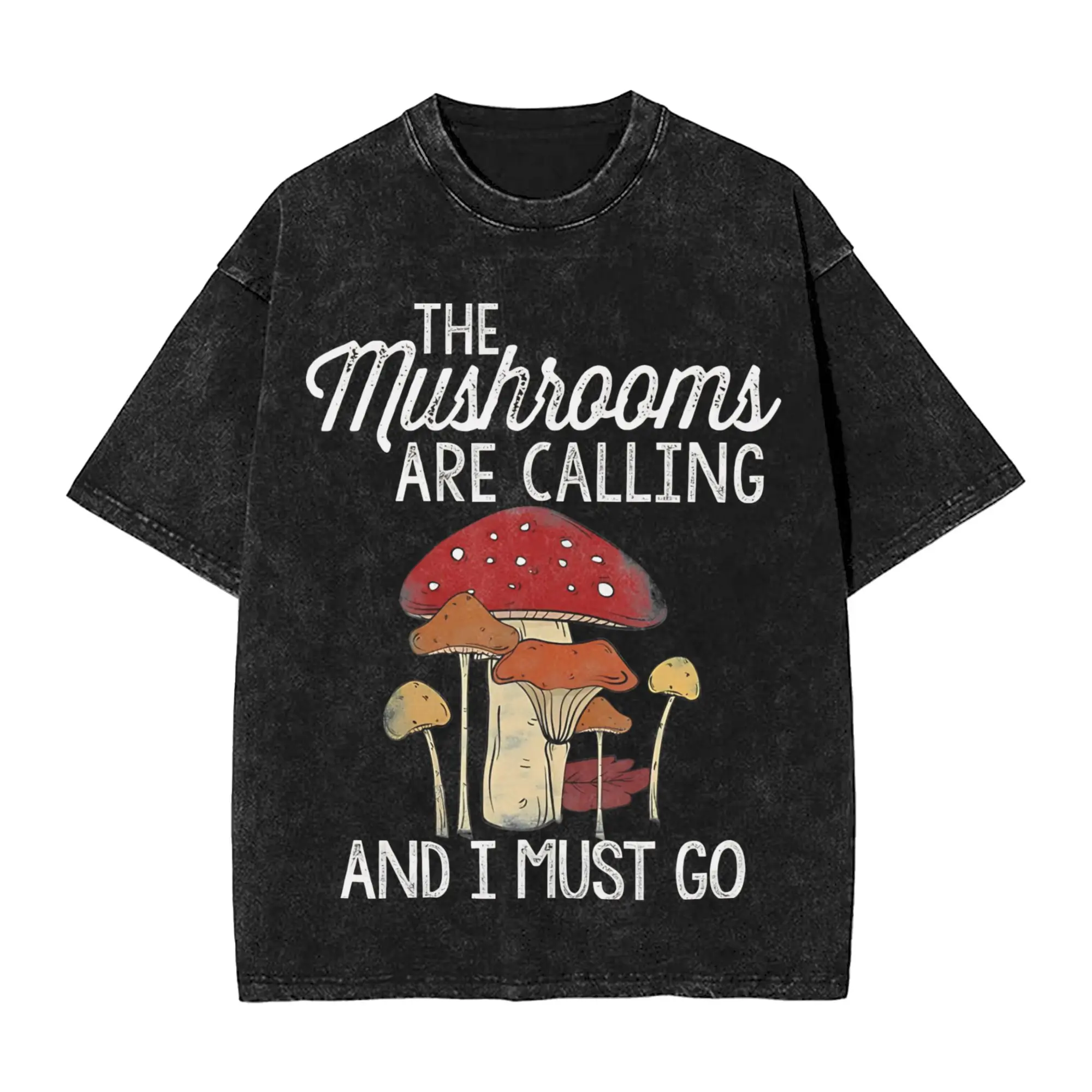 Summer Mushrooms Are Calling Washed Shirts Merch Oversize T-Shirt  for Men Women Tees