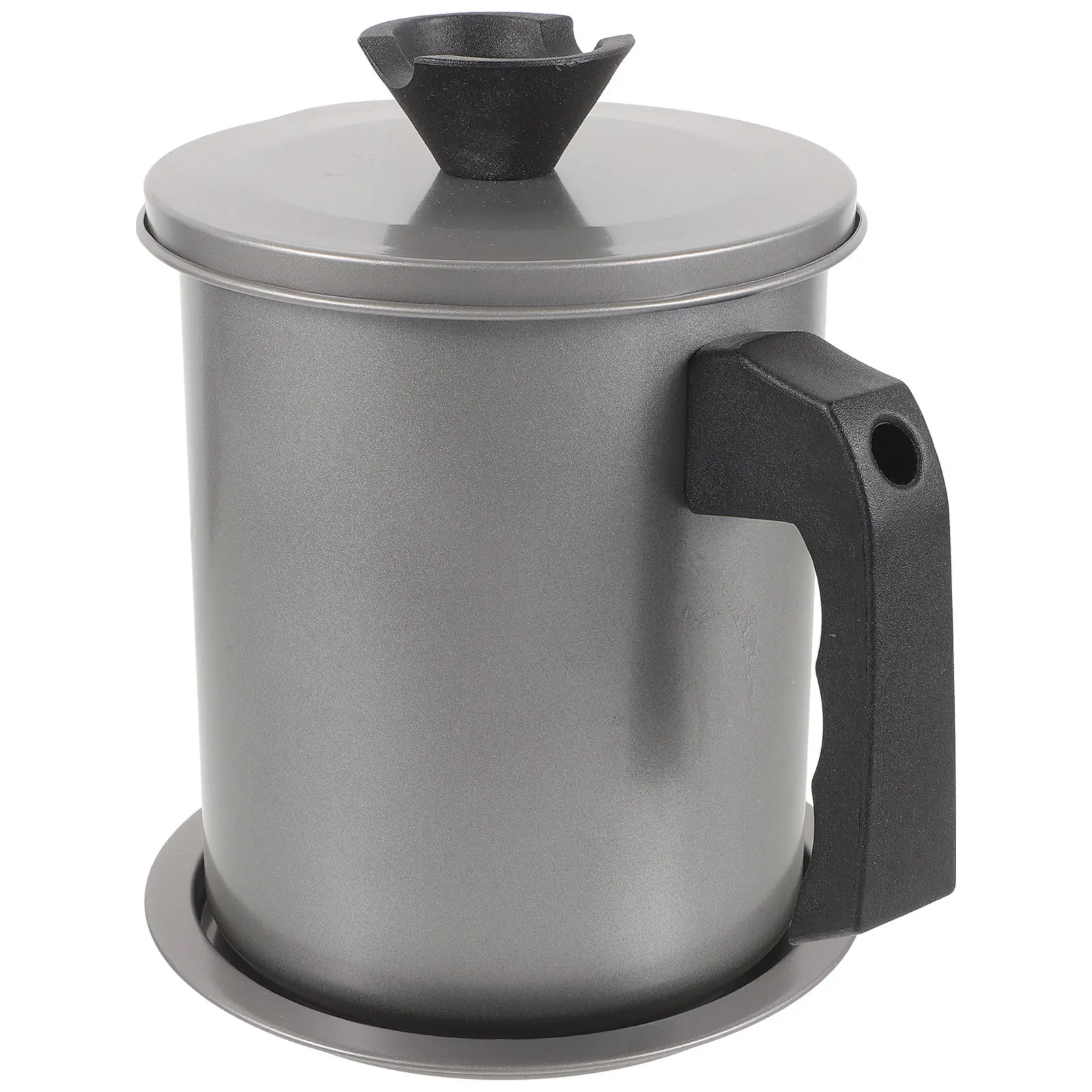 

2.0L Stainless Steel Grease Pot With Oil Strainer Lid Reusable Oil Storage Can Dust Proof Insect Resistant Filter Container For