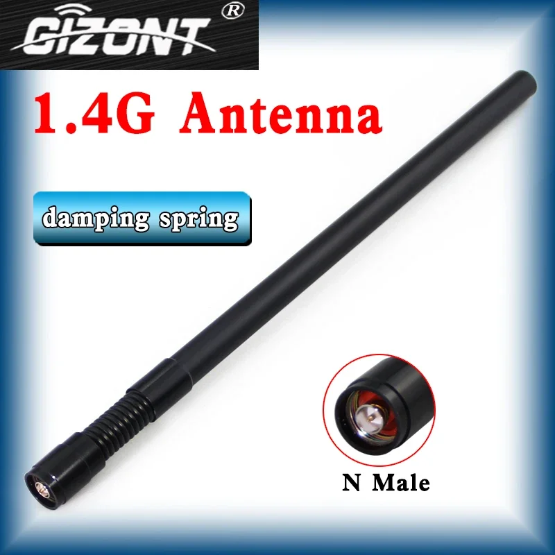 A antena masculina do estilo N do amortecimento da mola, pode ser personalizada, 400-500MHz, 500-600MHz, 600-700MHz, 1300-1500MHz