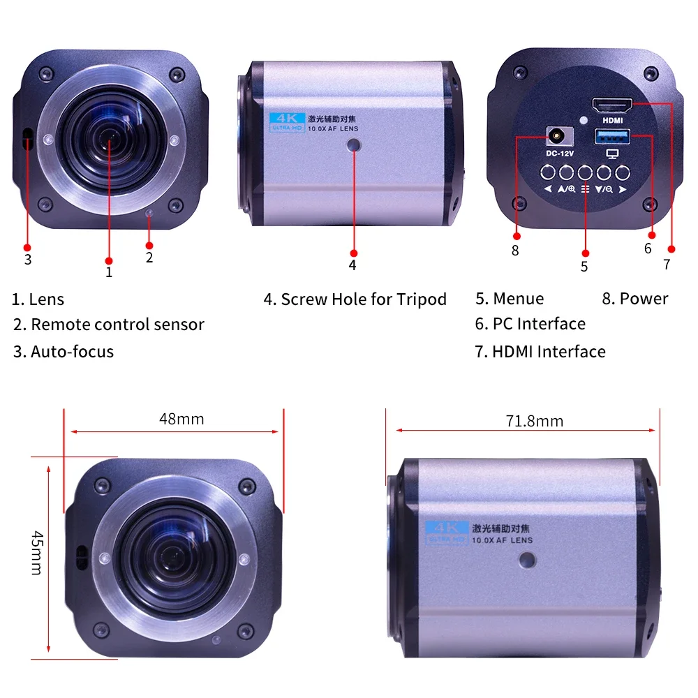 Zoom ottico 10X messa a fuoco automatica 1080P USB HDMI doppia uscita telecamera Streaming All-in-one trasmissione in diretta modulo fotocamera