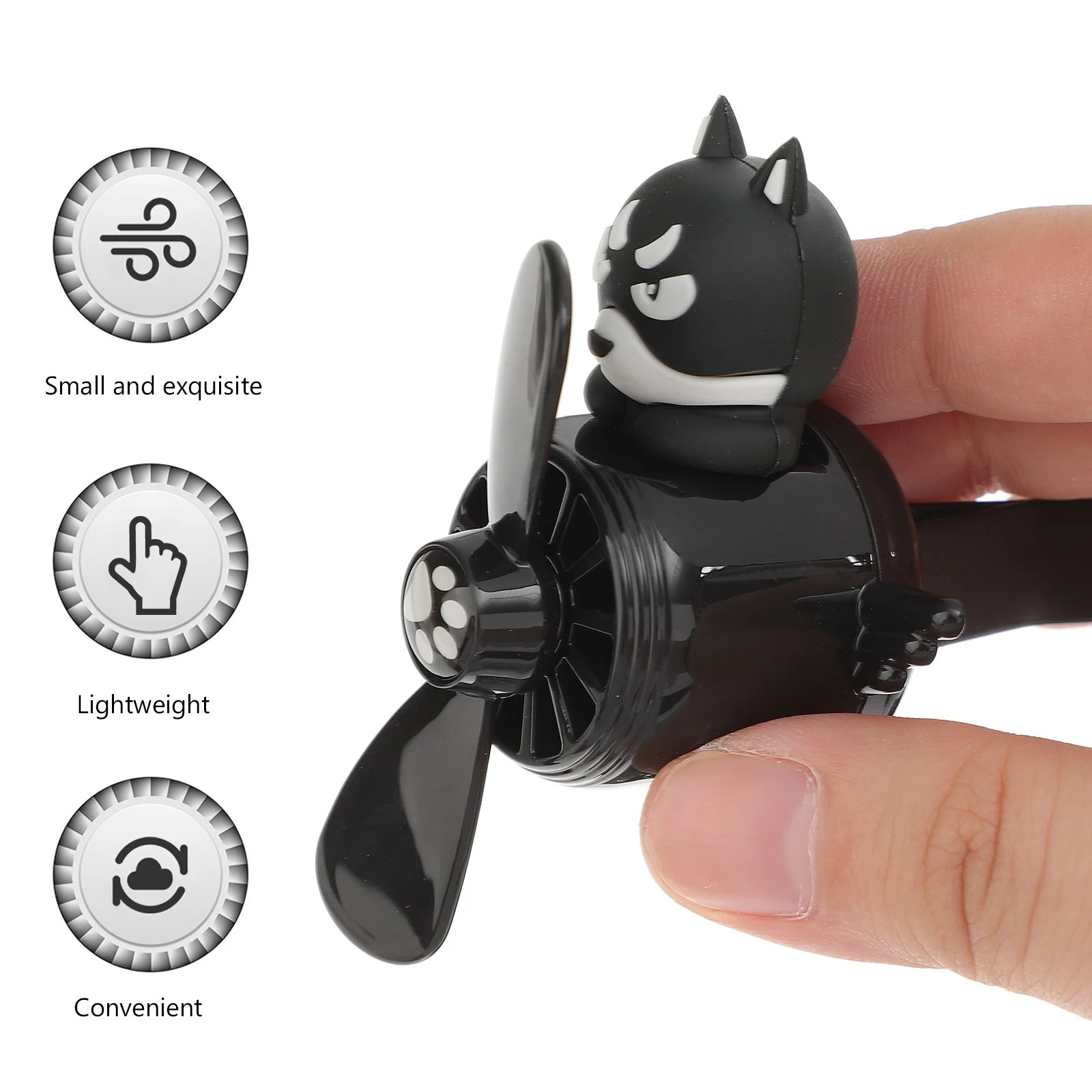 

Cartoon Shape Car Air Freshener Ornament Small Fan Aromatherapy Diffuser Interior Decoration Small Car Fan