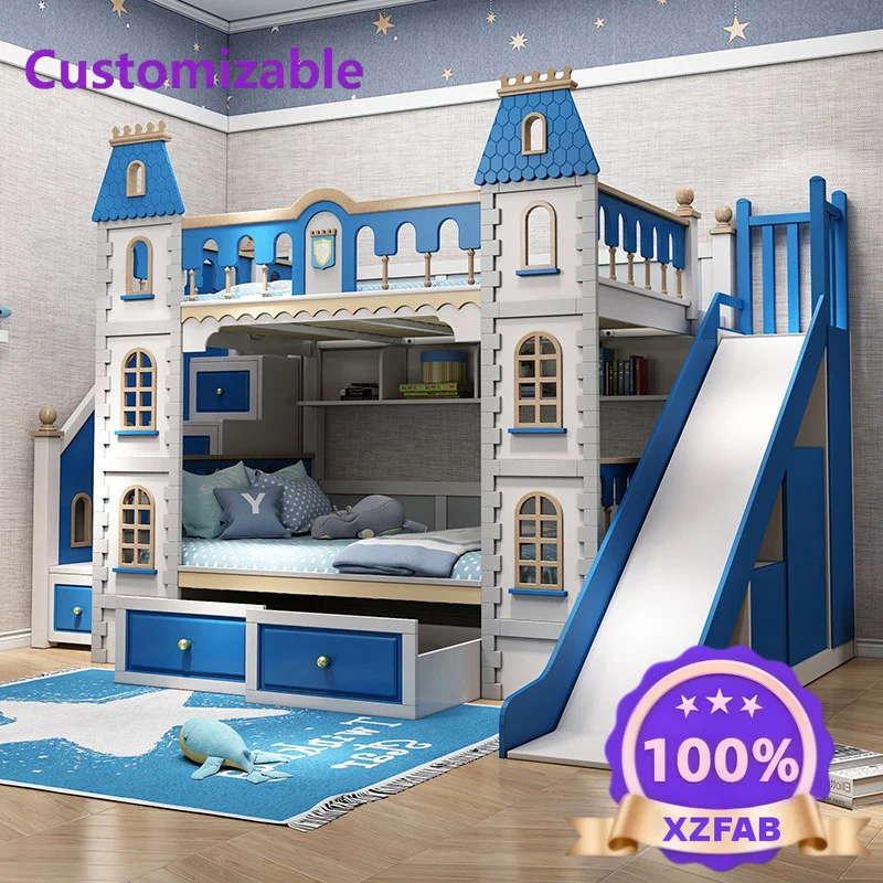 Factory Direct 2026 Top Children's bed Girl Boy Bunk bed Wooden Solid wood bed Slide