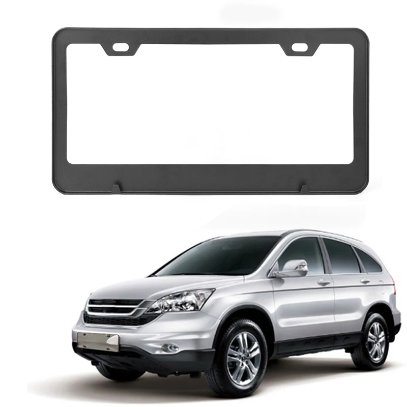 US Ca 1X Stainless Steel Car Truck License Number Plate Frame+Screw Cap