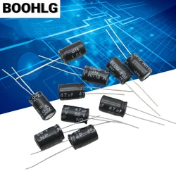 10PCS ELUM 47uf 50v audio frequency crossover NP non-polar aluminum electrolytic capacitor 50v 47uf 8X12mm