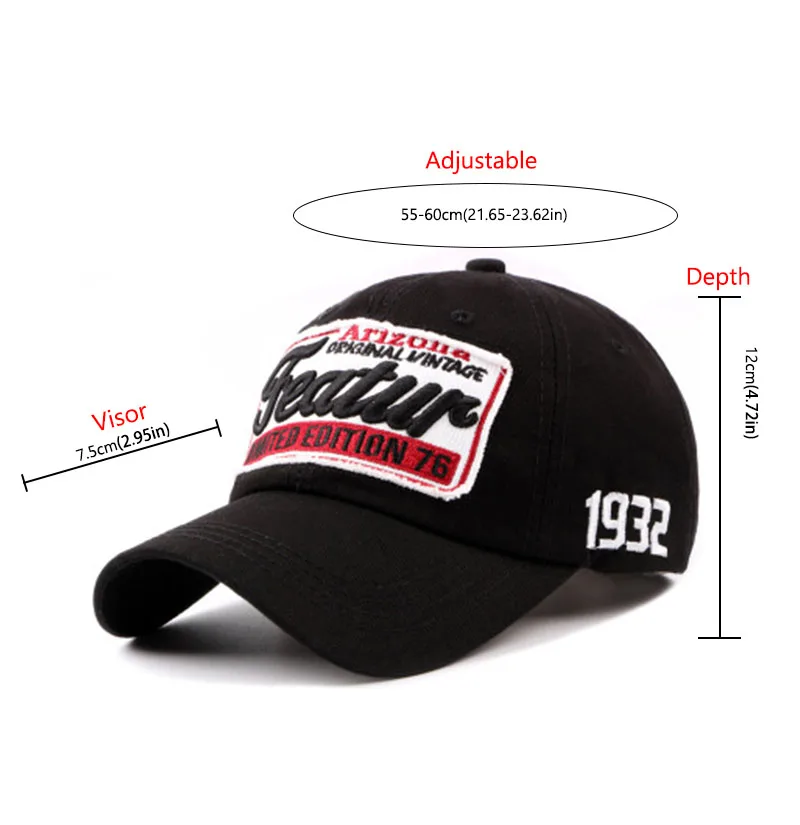 Letter Embroidery Baseball Caps For Men Women Cotton Winter Hat Hip Hop Fitted Caps Spring Summer Casual Sports Unisex Visor Hat image 5