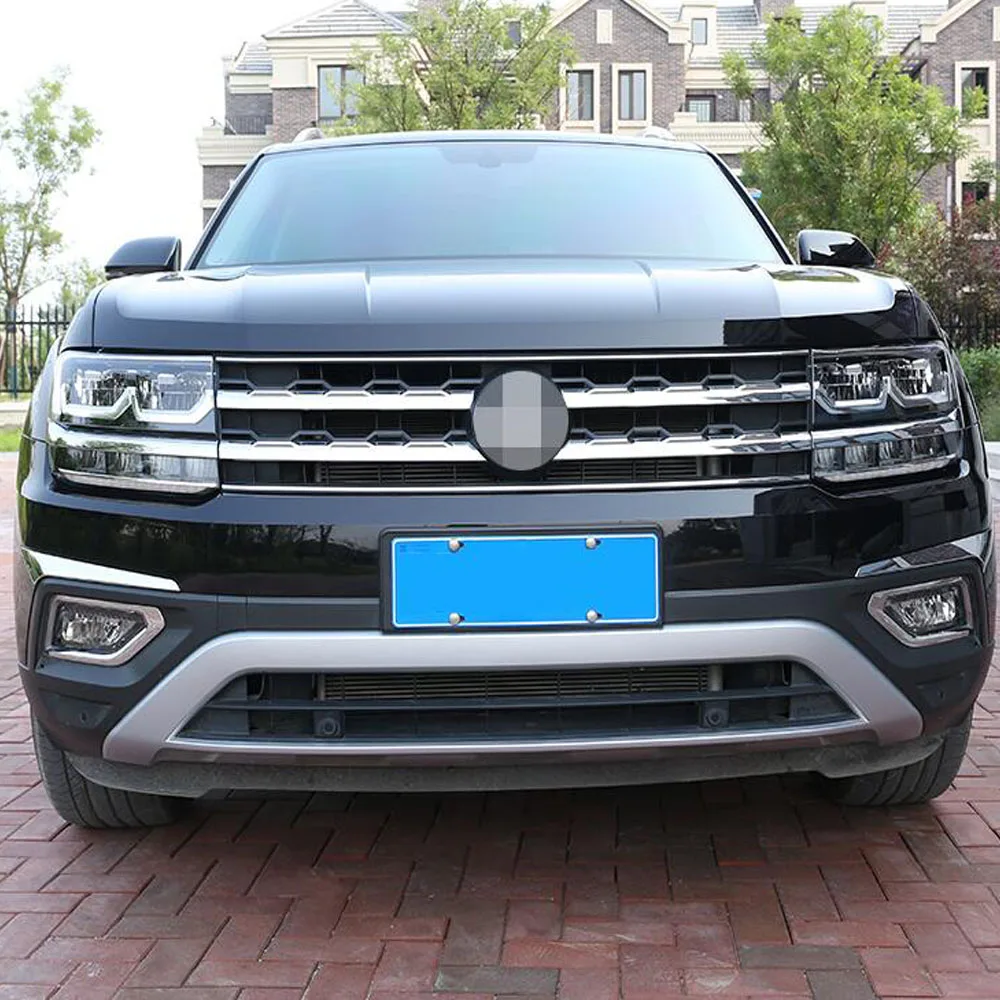 For VW Volkswagen Teramont Atlas 2017 2018 2019 2020 Eyebrow Front Fog Light Strip Trim Cover Decoration Exterior Accessories