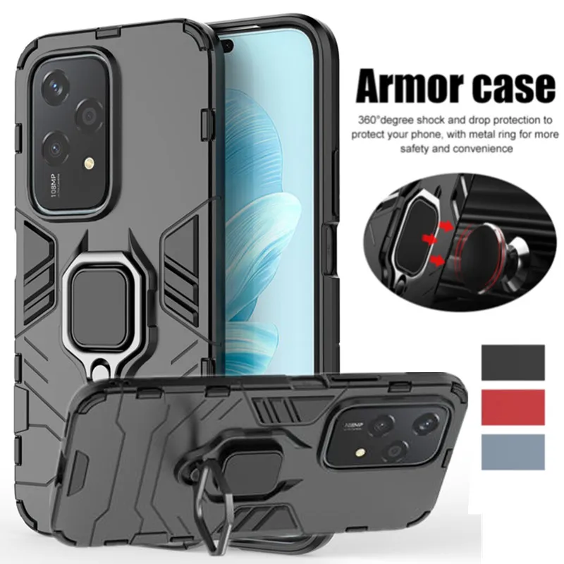 Magnetic Case For Honor 200 Lite Pro Protective Cover With Ring Stand Bracket Shell Fundas Coque