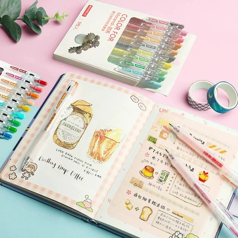

9pcs/set Morandi-Smooth Ink Gel Pen,Durable Writing Pen,Signing Pen,36 Colors,Vintage Color Macarons Pens,Gift Set,0.5mm Refill