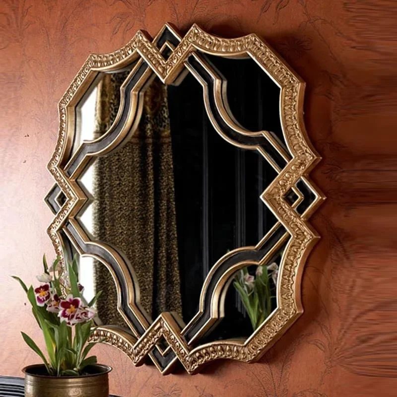 

Vintage Mirror Hand Large Full Body Mirrors Irregular Bathroom Dressing Adhesive Flexible Wall Art Espejo Boho Decoration Arts