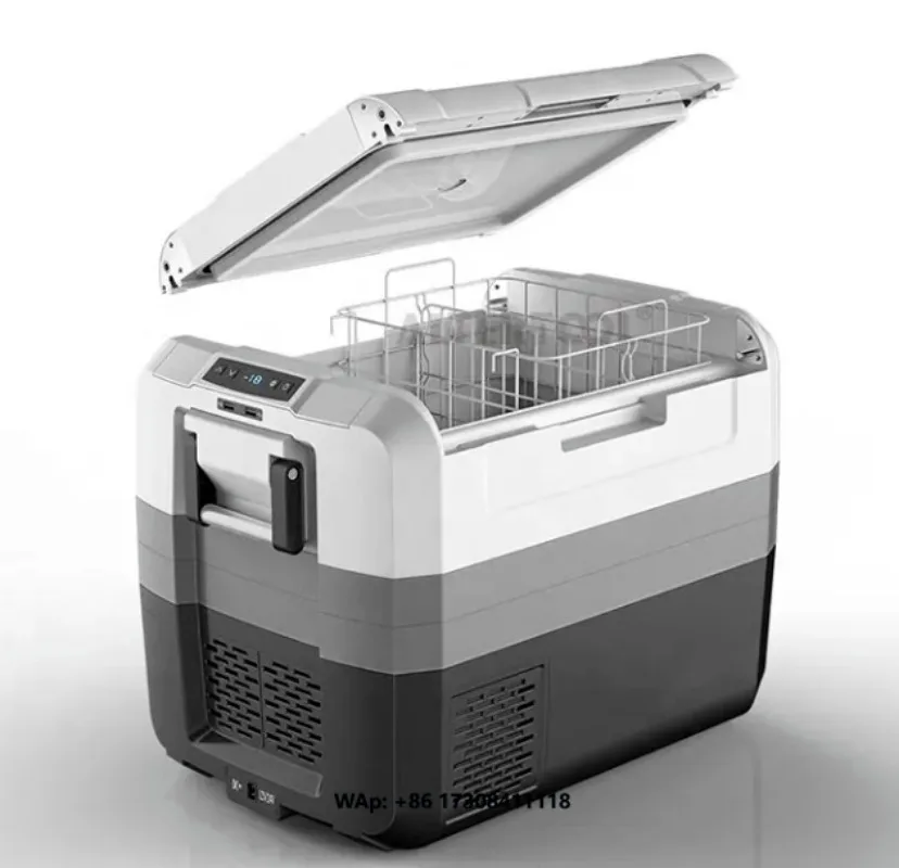 Factory Direct 65L Vehicle and Home Use Car Refrigerator Portable Camping Car Freezer with Detachable Battery