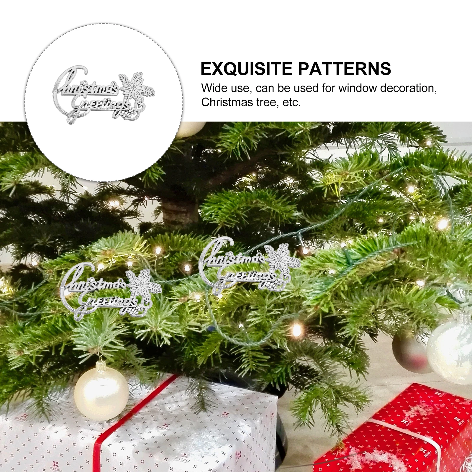 

30Pcs Merry Christmas English Tags Decorative Plastic Signs Xmas Tree Ornaments Festive Party Decorations Holiday Display