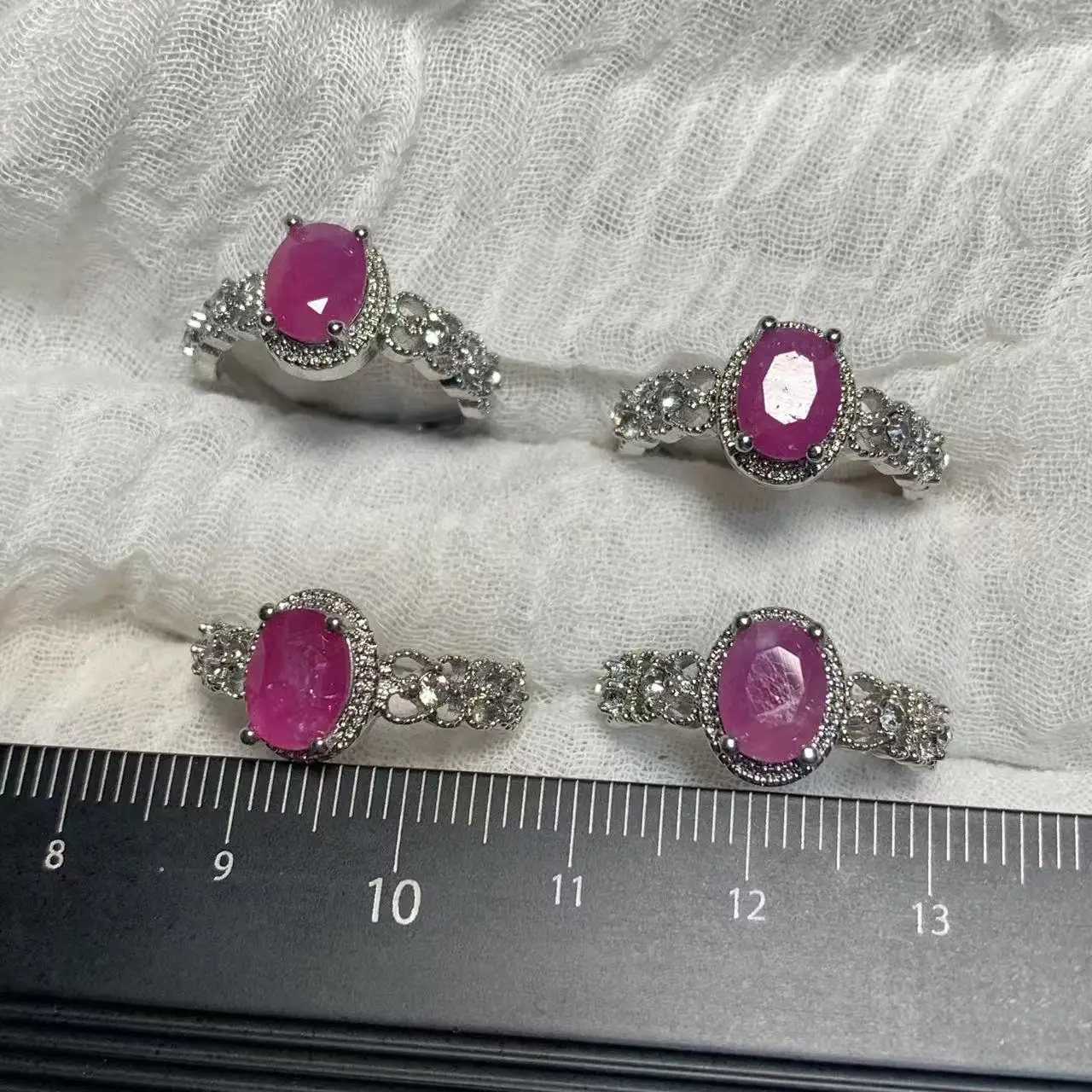 8*6 ملليمتر الطبيعية روبي خاتم قابل للتعديل الإناث خاتم كلاسيكي للنساء هدية بالجملة جودة عالية خمر غرامة #2