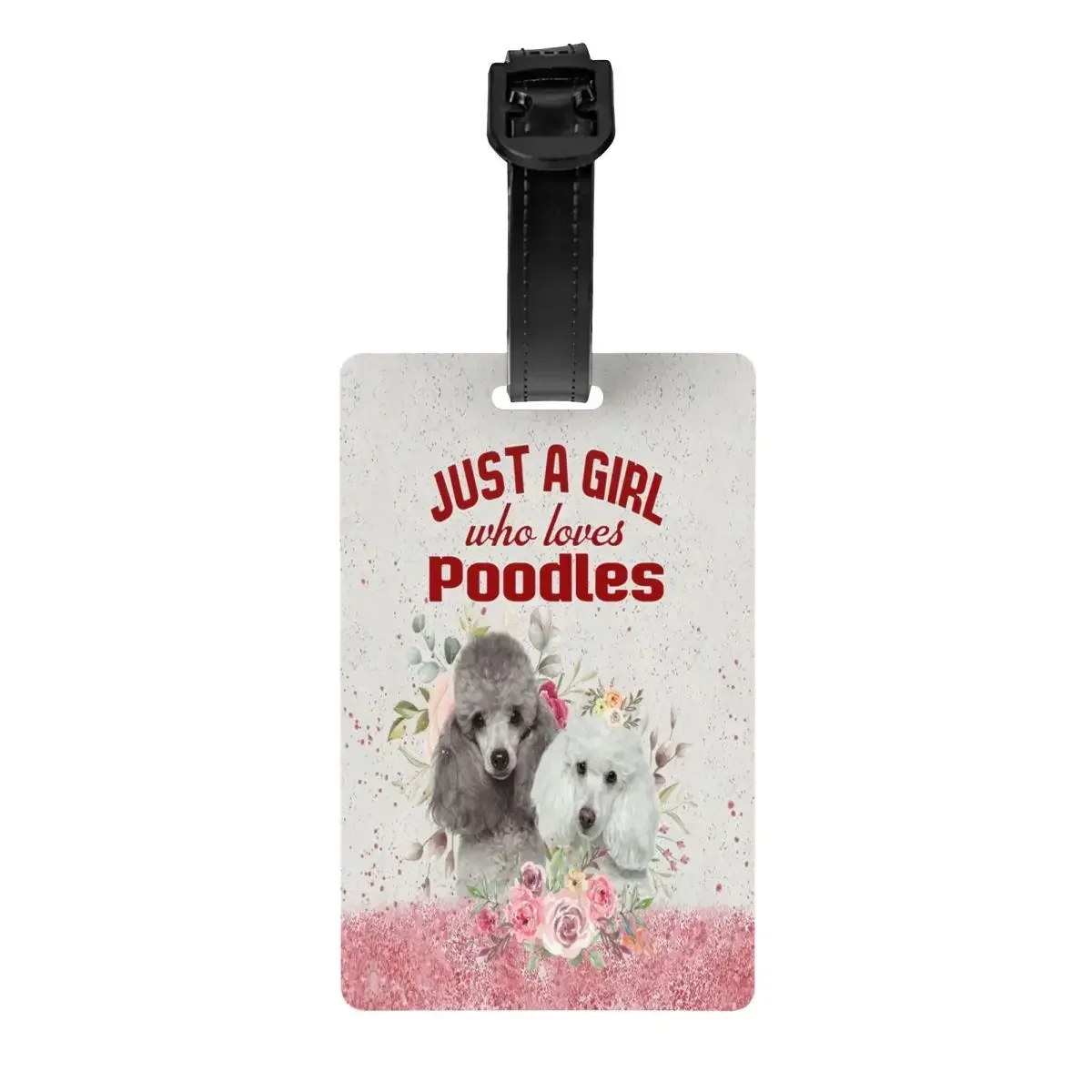 Poodle Graphic Luggage Tags For Suitcases Cute Pudel Dog Lover Baggage Tags Privacy Cover Name ID Card