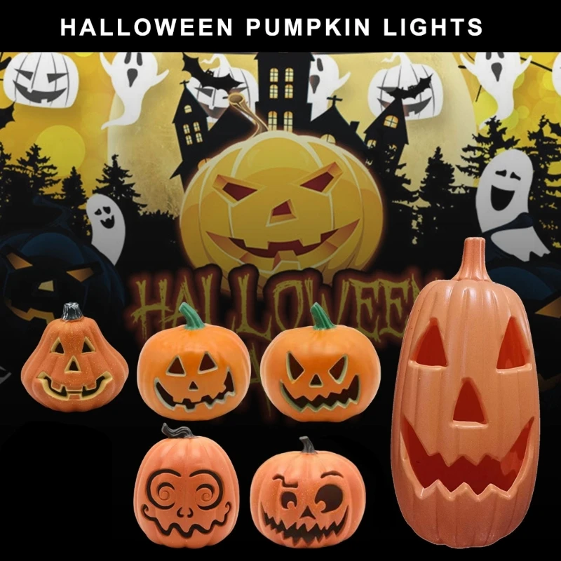 

Eerie Halloween Pumpkin Lights Ornament Outdoor Garden Yard Porch Decoration D08D