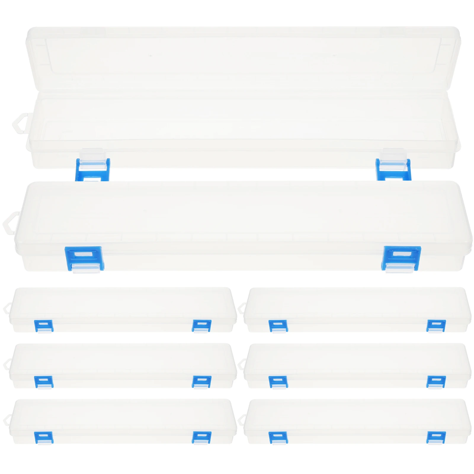 

8 Pcs Gouchalk Brush Box Transparent Pen Case Painting Accessory Storage Watercolor Container
