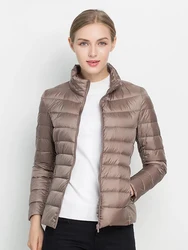 New Ultra Light White Duck Down Jacket Slim Women Winter Puffer Jacket Portable Windproof Down Coat Women Winter Coat