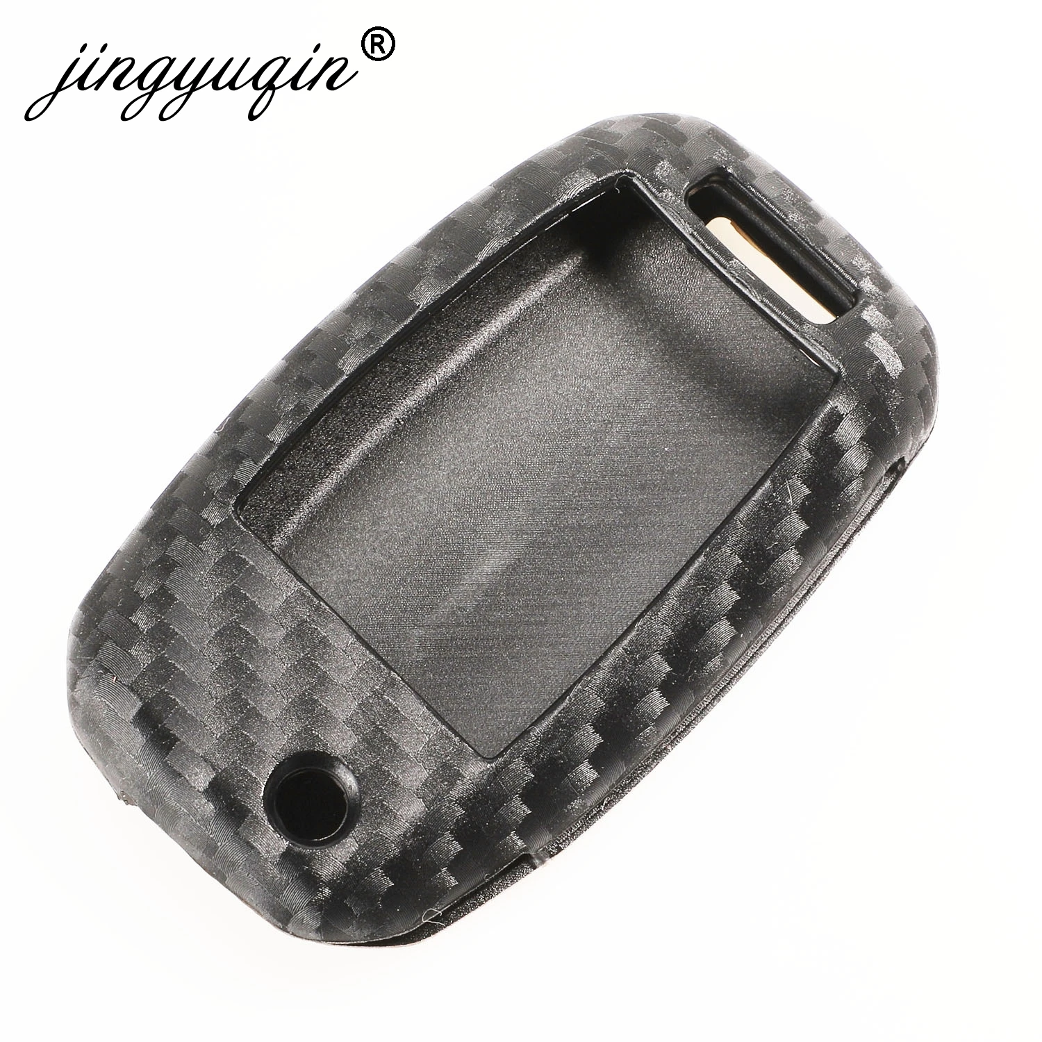 jingyuqin Carbon Fiber Car Silicone Folding Key for KIA Rio Sportage Ceed Sorento Cerato K2 K3 K4 K5 Flip Fob Cover Case Remote