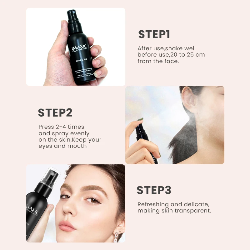 IMAGIC 80ml Makeup Setting Spray Long Lasting Oil Controlling Natural Water Mist Quick Makeup Setting Moisturizing Fix Spray