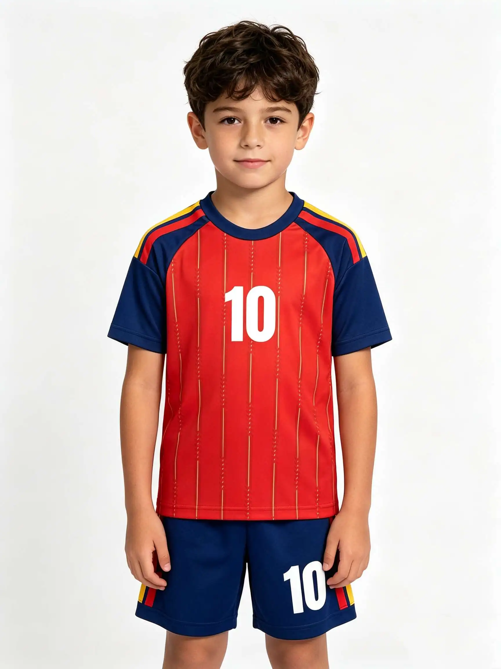 26/27 Unisex Blank Soccer Jersey Set, Kids & Adults Training Uniforms for School Sports, Running & Team Events No. 7