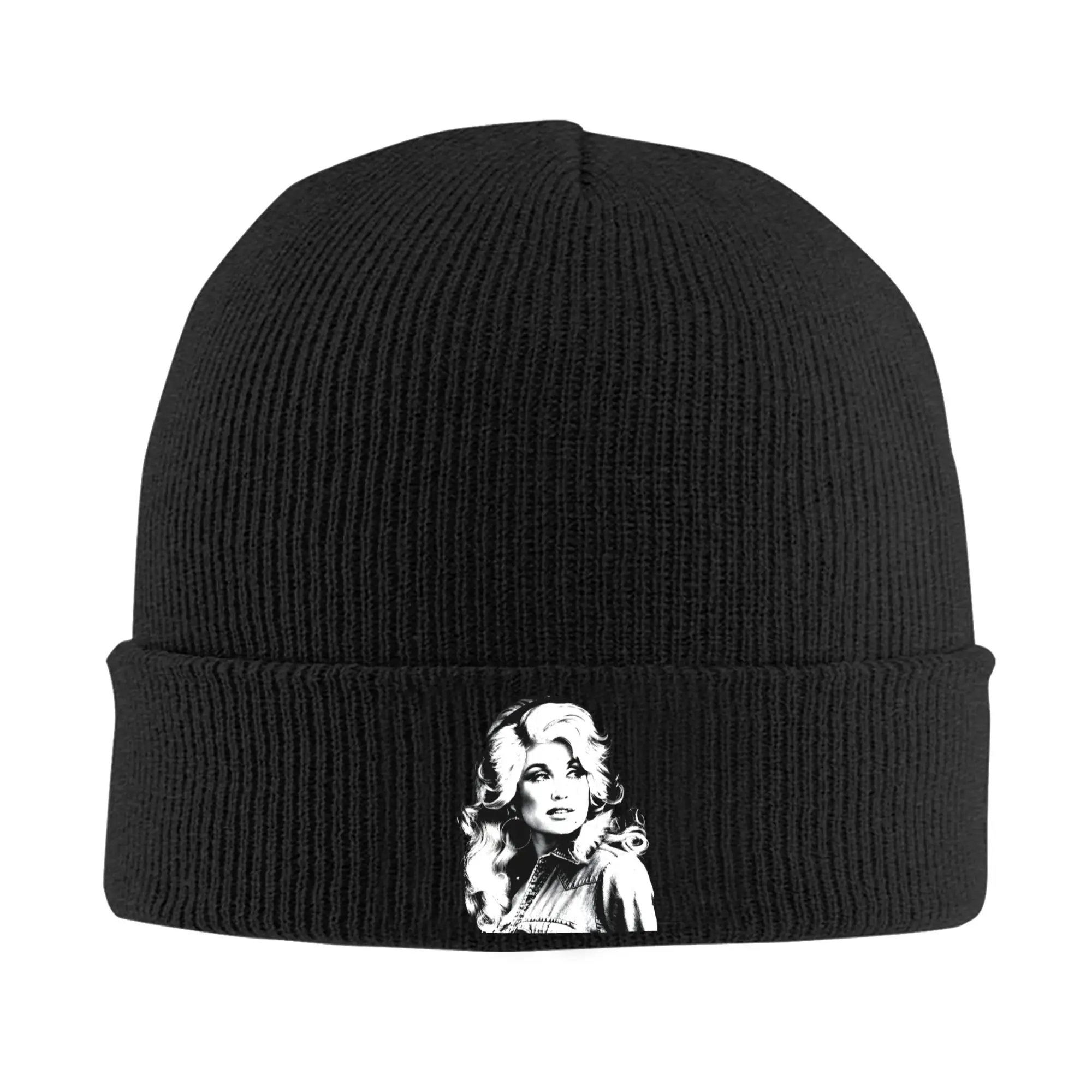 Singer D-Dolly Parton Knitted Caps Women's Men's Skullies Beanies Winter Hat  Warm Cap